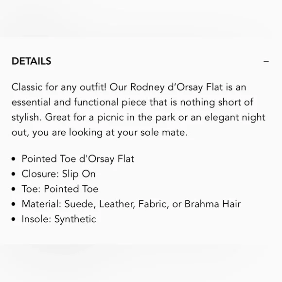 Sam Edelman Rodney D’Orsay Pointed Toe Flats - Picture 12 of 12